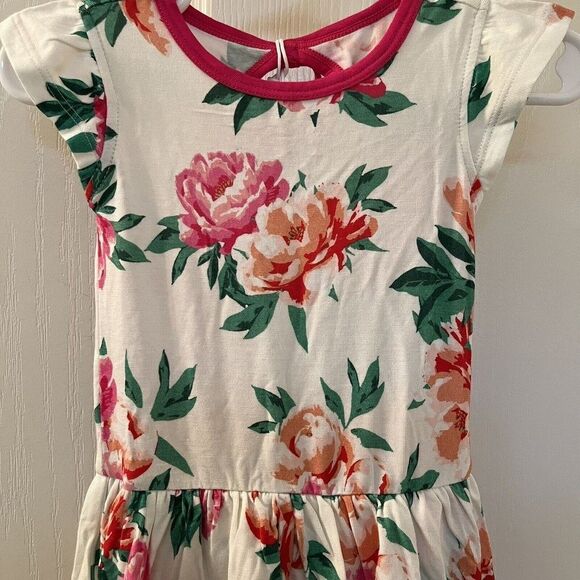 Free Birdees Peonies Twirling Bodysuit Dress Bamboo Girls Size 3-6 Months NWT - Picture 3 of 14